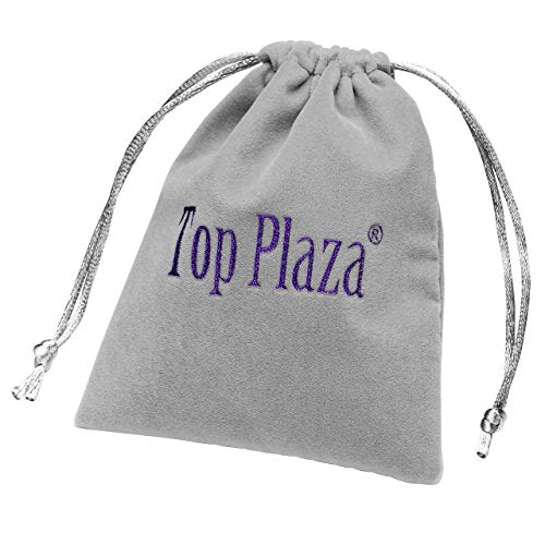 Top Plaza Mens Necklace, Crystal Gemstone Protection Pendant Necklace | Healing Crystals Necklace for Men Adjustable 6 Facet Pointed Necklace Energy Natural Quartz Protect Jewelry Gifts - color: Black Rope - Amethyst+Black Obsidian