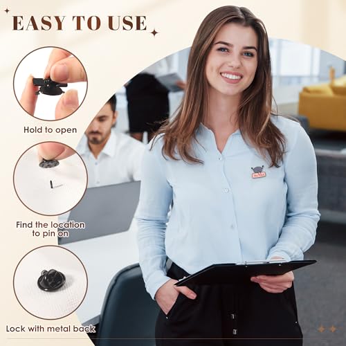 SINCCO 25/50/100 Sets Employee Appreciation Gifts Bulk, Funny You Rock Employee Of The Month Enamel Pins With Thank You Cards Small Inspirational Lapel Pins for Coworkers Office Staff Team Building