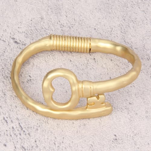 Chunky Bangle Bracelets for Women Cuff Bracelet Thick Gold Bangles Open Wide Arm Cuffs Bracelets Boho Jewelry - style: Chunky Gold Bangles
