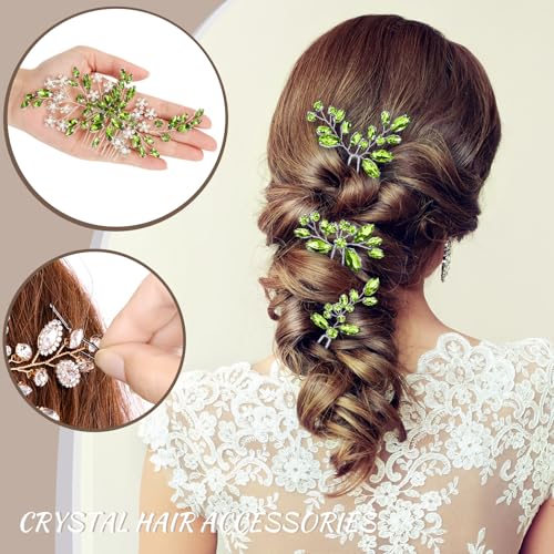 Wedding hair accessories, Bridal for piece, brides headpiece, Bride comb(Green) - color: Green