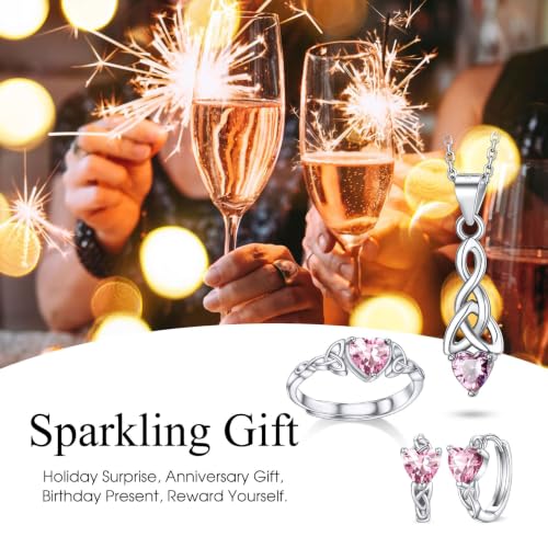 Bestyle 925 Sterling Silver Huggie Hoop Earrings Small Birthstone Hoop Earrings for Women Hypoallergenic Silver Huggie Earring,Great Birthday Earrings Gift for Daughter Wife Mom - color: 10-Pink Tourmaline-Hoop