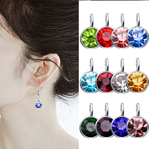 Aylifu Birthstone Charms Crystal Pendant Charms 12 Months Birth Charms for Necklace Bracelet Earring - color: 12 Color