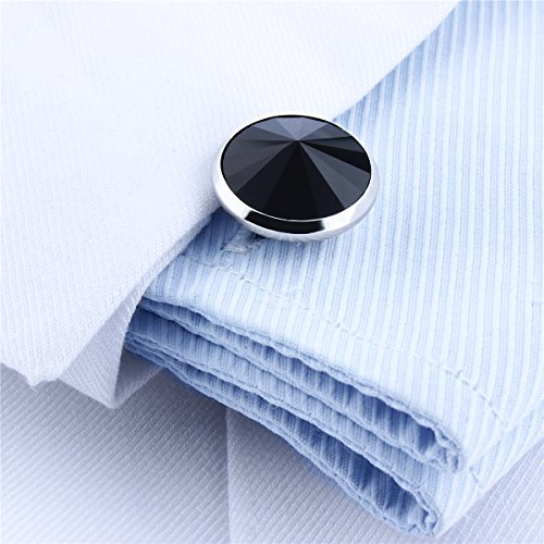 Cufflinks for Men with 4/6 pcs Shirt Studs Set, Gift Box Packed, Mens Jewelry or Accessories for Wedding, Party, Anniversary, Birthday