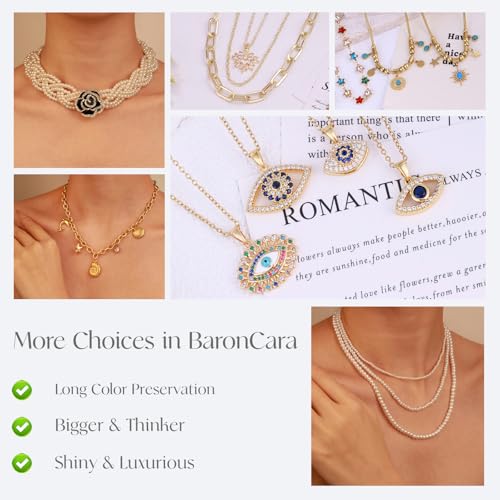 2 PCs Gold Plated Necklace Set for Women - Non Tarnish Jewelry Gift with Fashion Design - style: Charm