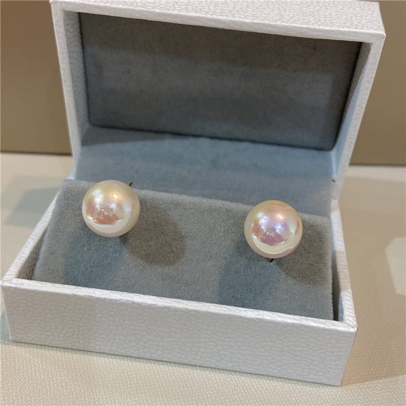 Pearl Clip on Earrings for Women Drop Clip Earrings for Women Gold Plated White Imitation Pearl Earrings Fashion - color: White Pearl 10mm