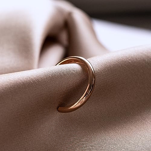 Hoops & Loops 925 Sterling Silver Open Toe Ring for Women & Men, Minimalist Adjustable Band, Tarnish Resistant, Hypoallergenic, Silver, Gold, Rose Gold, Black - color: Rose Gold