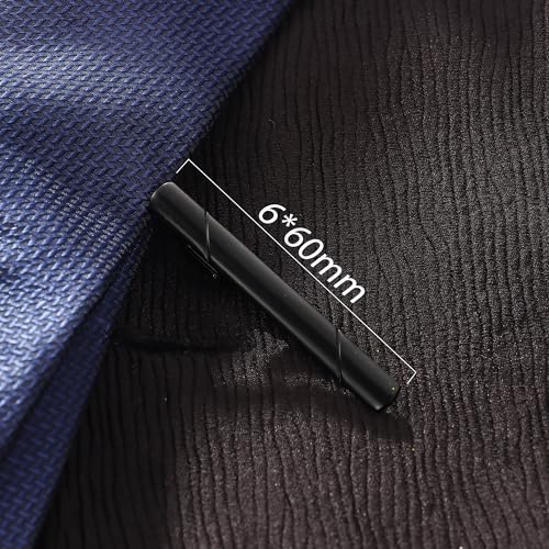 Tie Clip for Men Silver Black Gold Tone Tie Bar for Regular Ties Classic Tie Clasps Wedding Business Clip