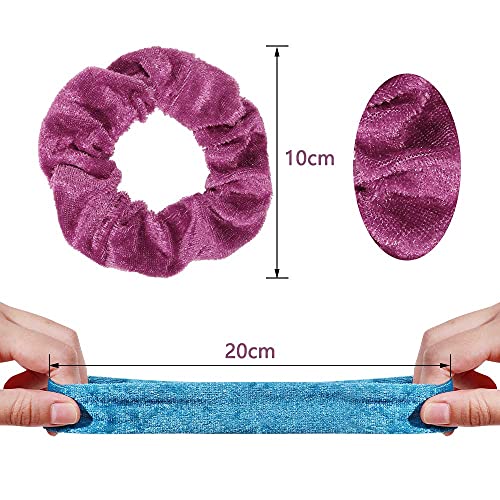 75 Pcs Velvet Hair Scrunchies Hair Bands for Women or Girls | Elastic Soft Ponytail Holder Hair Ties for Birthday, Party, Thanksgiving, Christmas - size: 1 Count (Pack of 75)