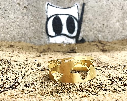 World Map Bracelet, Travel Bracelet, Cuff Bracelet, Globe Bracelet, Traveler Gift