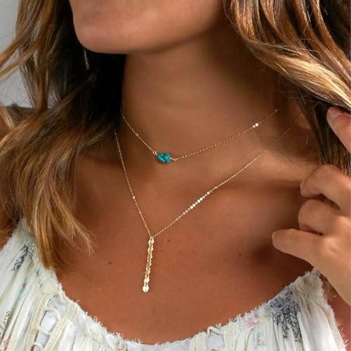 NEWITIN 88 Pieces Gold Jewelry Set for Women Fashion Bohemian Jewelry | Gold Plated Costume Jewelry, Turquoise Jewelry, Necklaces Bracelets Rings Earrings Set for Women Party Daily, Women Gifts - color: Blue