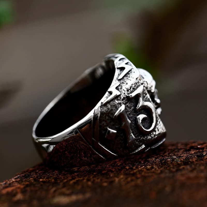 2023 Skull Ring Cool Evil Death Punk Rock Stainless Steel Rings Aly Style Jewelry - style: R1021