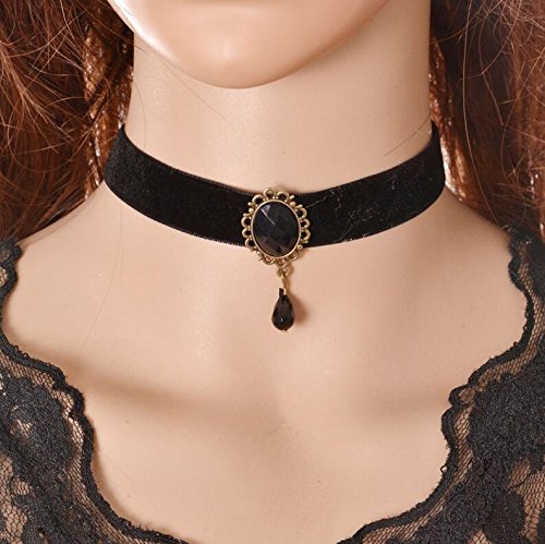 10 Pieces Lace Choker Necklace for Women Girls, Black Classic Velvet Stretch Punk Gothic Tattoo Lace