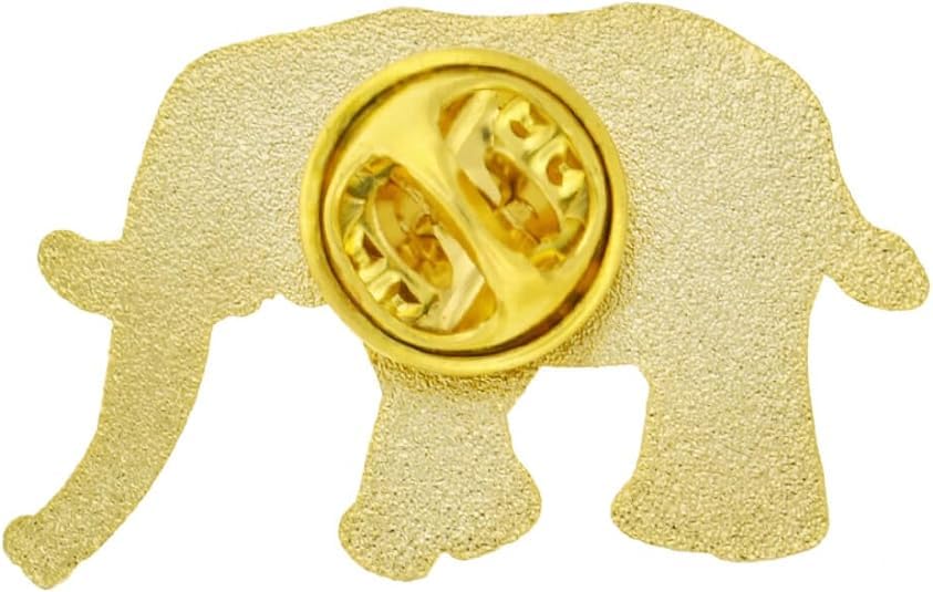 PinMart Wild Animal Enamel Lapel Pin - color: Grey Elephant, size: 1 Piece
