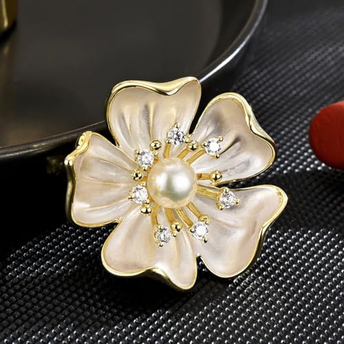 SYWDUDUCLT Fashion Elegant Brooches for Women Brooch, Suitable For Party And Daily Wear On Many Occasions - style: Camellia-S