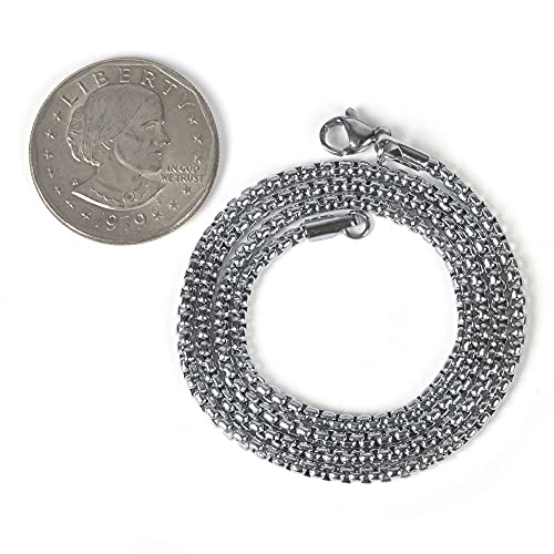 Justinstones Hexagonal Pointed Reiki Chakra Pendant Stainless Steel Chain Necklace 20 Inch Iron Gift Box - color: Amethyst