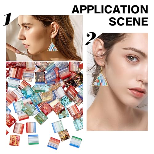 SUNNYCLUE 1 Box 320Pcs 8 Style 5 * 5mm Tila Beads Flat Square 2-Hole Glass Seed Opaque Spacer Loose Beads for Multi-Strand Jewelry Making DIY Craft Bracelet Necklace Earrings Embroidery - color: 320pcs 8 Styles Antique Style Glass Beads