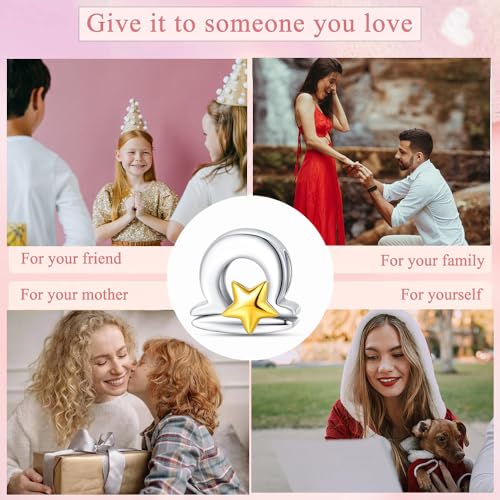 925 Sterling Silver 12 Astrological Signs Charm for Bracelets and Necklace Happy Birthday Charms for Bracelet and Necklace Valentine's Day Mother's Day Gift - style: Libra Charm