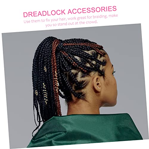 6pcs Hair Jewelry Set for Women Hair Clips Charms Cuffs Rings Spiral Coils Dreadlock Accessories for Braids