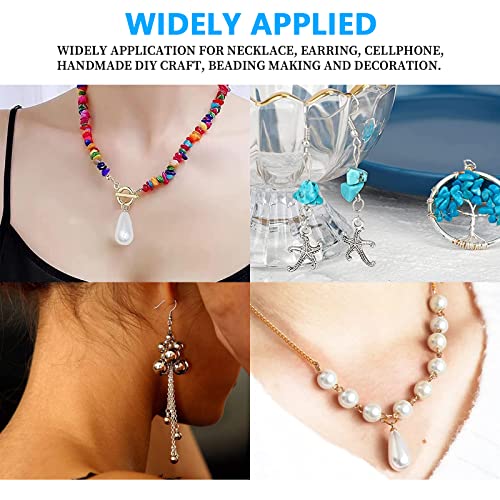 Jewelry Making DIY Kit Accessories, Jewelry Repair Tool Set with Ribbon Crimp Ends, Lobster Clasps, Head Pins, Eye Pins, Jump Rings, Extender Chain, Teardrop Dangle End Beads, Cord Crimp End Tips