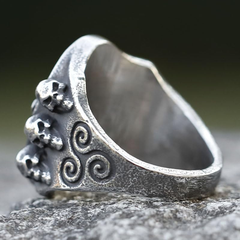2023 Skull Ring Cool Evil Death Punk Rock Stainless Steel Rings Aly Style Jewelry - style: R1083