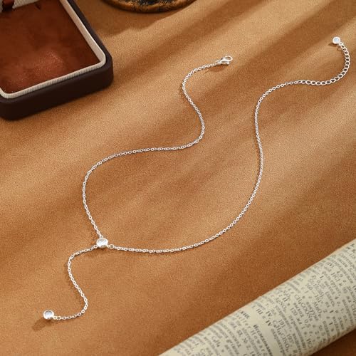 Silver Pearl Necklaces for Women Sterling Silver Plated Dainty Pearl Choker Jewelry Gifts for Women - color: Y Silver