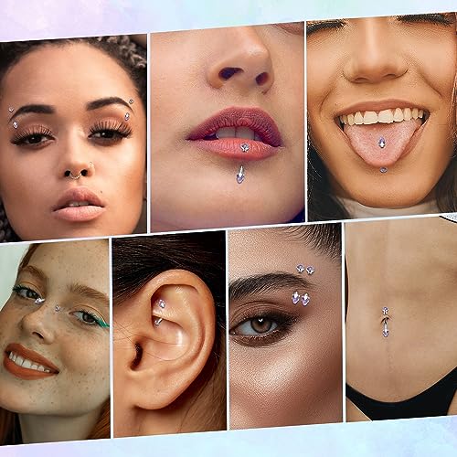 G23 Titanium Eyebrow Piercing Jewelry Eyebrow Rings Curved Barbell 16G Eyebrow Belly Button Ring Navel Rings Rook Daith Earrings Lip Ring Eyebrow Jewelry 6mm-12mm - color: 2PCS,Disc Shape +Cone Shape Purple Opal,Silver