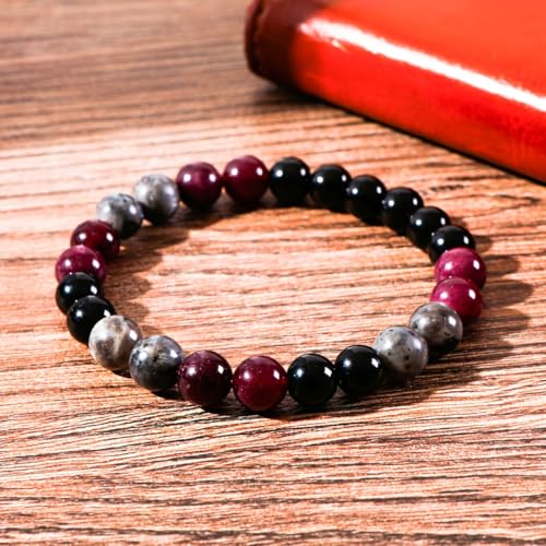 Women’s Crystal Beaded Bracelet, Emotional Balance & Calm Jewelry, Natural Stone Stretch Bracelet, Boho Style Everyday Wear, Meaningful Gift for Women