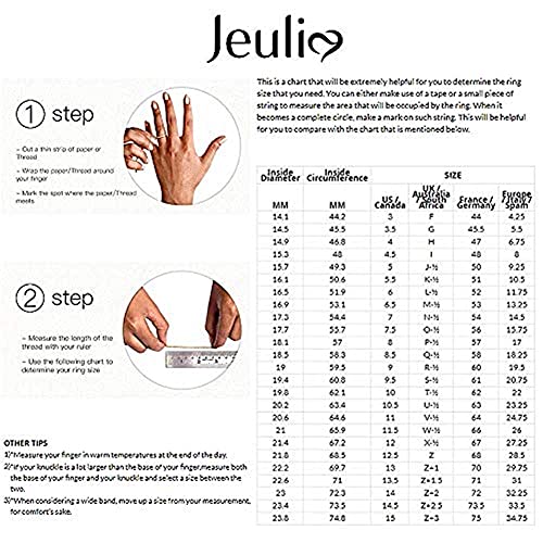 Jeulia Diamond Band Rings for Women cz Sterling Silver Interchangeable Ring Sets Wedding Engagement Anniversary Promise Ring Bridal Sets - color: Aquamarine Blue