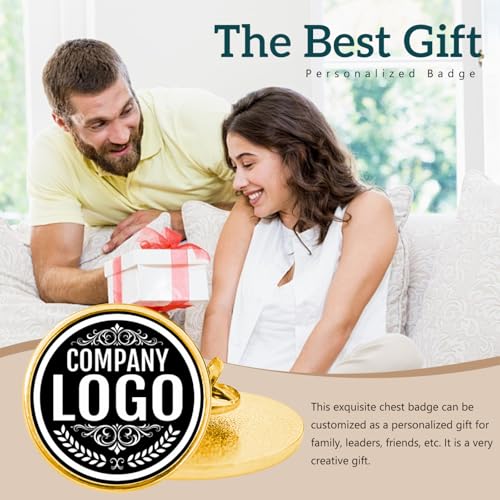 Custom Lapel Pins With Logo - Custom Pins Customized Buttons for men Customized Pin Bulk - color: Round-Gold