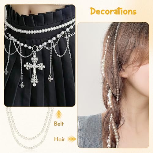 CdbC 59" Long Pearl Necklace, Faux Long Pearl Necklaces for Women, Vintage Elegant Long Pearls, Pearl Necklace Long for Wedding Party 1920s Gatsby Costume Jewelry
