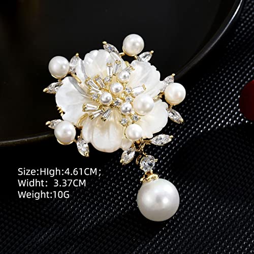 SYWDUDUCLT Fashion Elegant Brooches for Women Brooch, Suitable For Party And Daily Wear On Many Occasions - style: Shell