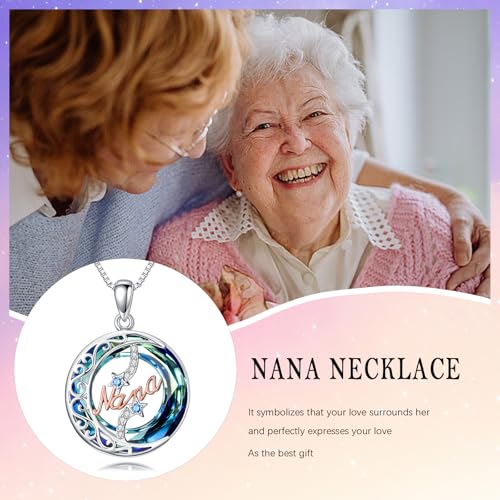 925 Sterling Silver Necklace Gifts for Women Crystal/Opal Jewelry Pendant Christmas Birthday Gift - style: Crystal-Nana