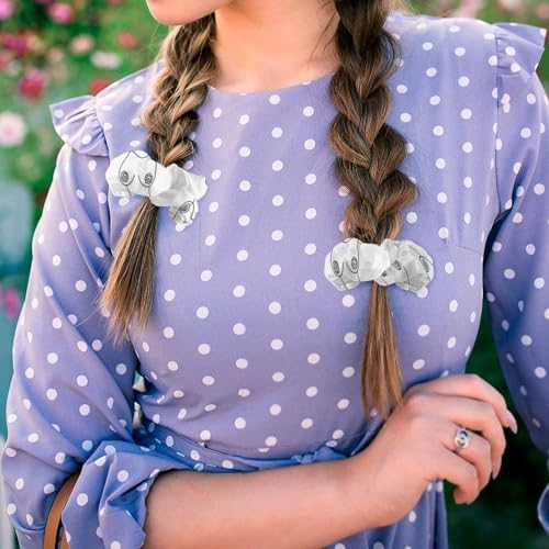 Spiral Scrunchies for Teens Woman Breast Set Funny Boobs, Trendy Coil Hair Ties, Fun Ponytail Holders for Thick Hair, School, and Social Events - color: Style (854)