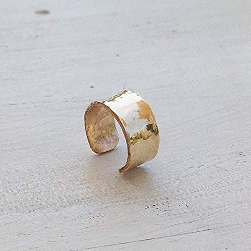 Ear Cuff for Non Pierced Ears Cartilage helix Hammered Ear Cuff for Women Jewelry Earring - color: Gold Filled