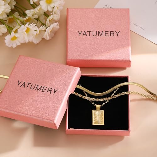 Layered Necklaces for Women 14K Gold Plated Stack Circle Pendant Trendy Long Chain Stackable Handmade Coin Necklace Set Dainty Gold Stacked Jewelry Gifts - color: Gold-7
