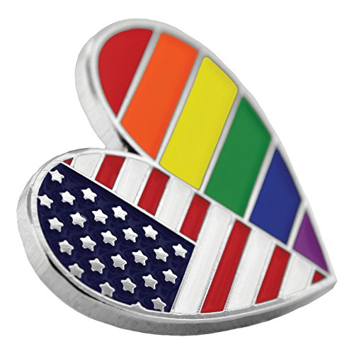 PinMart Gay Pride LGBT Enamel Lapel Pin - color: Gay Pride Pin Set Gold and Nickel Plated, size: 4pc Gift Set