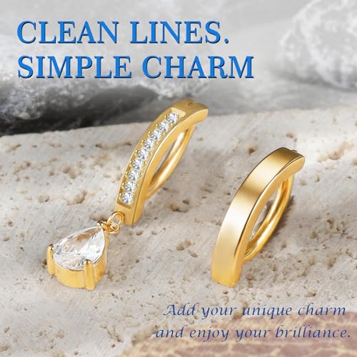 3-12 Pcs 14G Belly Button Rings Belly Rings for Women CZ Opal Navel Rings Belly Piercings Jewelry Belly Barbells Stainless Steel Body Belly Button Piercing Jewelry - color: Gold-Dangle/Clicker Belly Hoop-2pcs