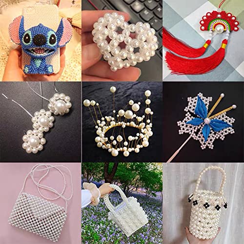 1890pcs 6 Colors Gradient Imitation Pearls Faux ABS Pearl Beads Smooth Rainbow Beads for DIY Jewelry Making Earrings Necklaces Bracelets(4/6/8/10mm Mixed) - color: Rainbow