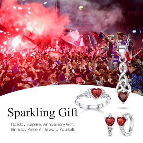 Bestyle 925 Sterling Silver Huggie Hoop Earrings Small Birthstone Hoop Earrings for Women Hypoallergenic Silver Huggie Earring,Great Birthday Earrings Gift for Daughter Wife Mom - color: 01-Red Garnet-Hoop