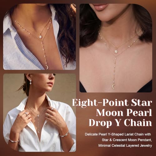 14K Gold/Silver Plated Miraculous Medal Rosary Cross Necklace Women | Miraculous Medal Y-Chain Rosary Necklace, Premium Gift Box, Catholic Milestone Gifts, Daily Faith Wear - style: Gold Style3