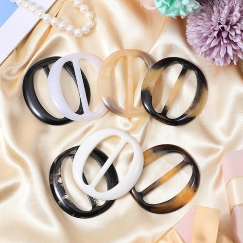 7pcs Tshirt Clip, Shirt Ties Clips for Women, Elegant Tshirt Ties Rings, Simple Resin Tshirts Clips For Women for The Side for Woman Girls, Buckles, Fasteners Sewing Supplies