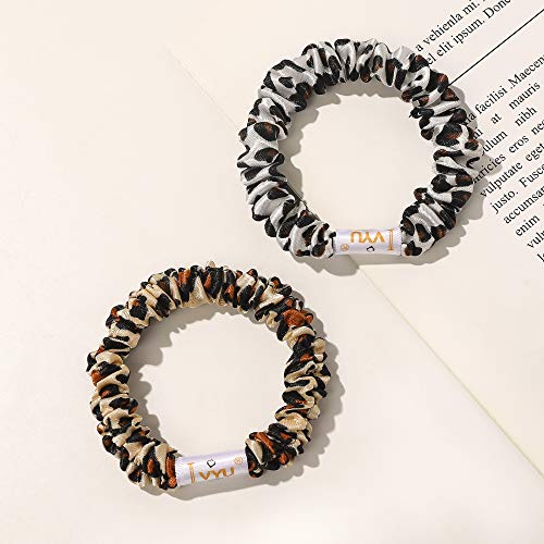 Scrunchies Silk Satin Hair Ties - Small Mini Thin Elestics Ponytail Holder Hair Bands Skinny Scrunchy For Thick Curl Hair No Crease Hair Ties Soft Accessories No Hurt Your Hair for Women and Girls | Ponytail Holder, For Thick Curl Hair, No Crease, Soft Ac