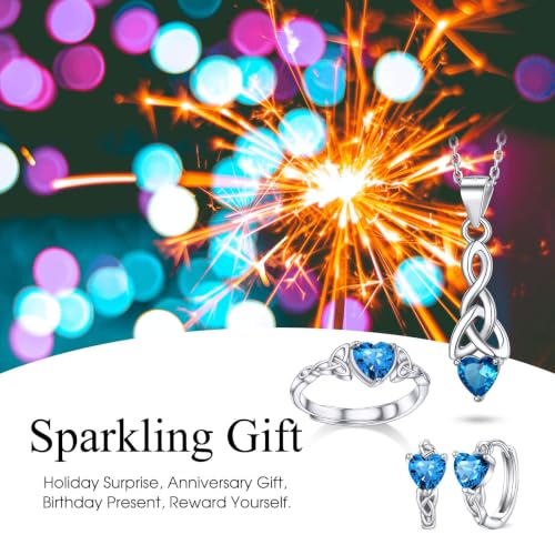 Bestyle 925 Sterling Silver Huggie Hoop Earrings Small Birthstone Hoop Earrings for Women Hypoallergenic Silver Huggie Earring,Great Birthday Earrings Gift for Daughter Wife Mom - color: 12-Blue Topaz-Hoop