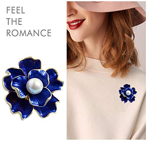 seven wolves Brooches for Women Austria Crystal Brooch Pins Rhinestones Brooches Daily Wearing Breastpin with Boxes - color: Blue 3