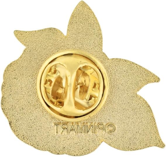 PinMart Flower Trendy Enamel Lapel Pin - color: Pink Peony, size: 1 Piece
