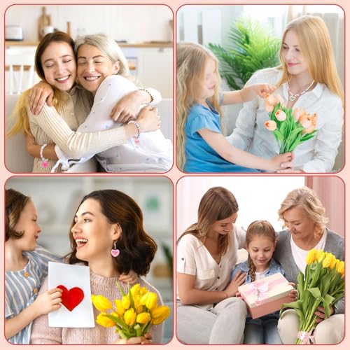 64 Pcs Mother's Day Resin Charms, Mom Conversation Heart Charm | Love Mama Mom Pendants, DIY Crafts, Bracelet Necklace Earrings Jewelry Making, Decorations Accessories - style: Mother's Day Style