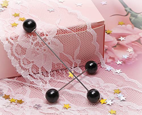 Pearl Brooches Pins Penta Angel 4 Pieces Sweater Shawl Clip Clasp Faux Pearl Safety Pins for Women Shirts Blouse Cinch Dresses Cardigan Collar Pants (Black) - color: Black