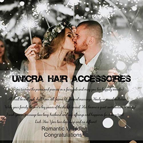 Unicra Flower Bride Wedding Hair Comb Leaf Gold Bridal Headpiece Pearl Hair Accessories Crystal Hair Piece Jewelry for Women (B Gold) - color: B Gold