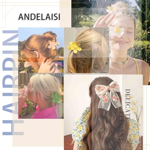Andelaisi Hair Clip, Silver Circle Pearl Hairpin Clip, Vintage Hollow Circle Hair Barrette, Geometric Head Clip Accessories for Women and Girls
