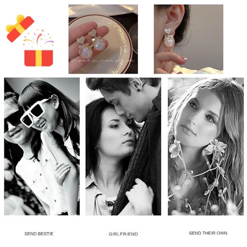 Pearl Bow Earrings for Women Coquette Aesthetic Jewelry Rhinestone Bow Earrings for Bridesmaids Wedding Party Accessories Bridal Costume Accents Bowknot Themed Gifts - color: I: Heart Pearl Bow Earrings